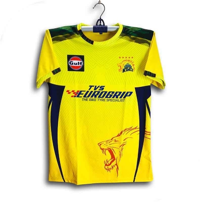 Picture of Chennai Super King Short Sleeve IPL Cricket Jersey For Men - CSK Half Sleeve IPL Jersey - Chennai Jersey 2026