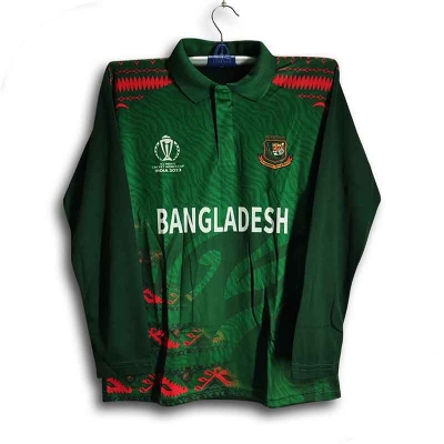 Picture of Bangladesh icc world cup Jersey - Cricket Jersey For Men - Long Sleeve Collar polo Jersey - Bangladesh Cricket Fan Jersey 2026