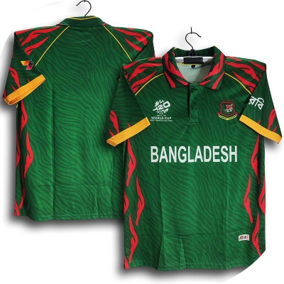 Picture of Bangladesh T20 World Cup Jersey for men - half Sleeve Collar Polo Jersey - Bangladesh Cricket Jersey 2026