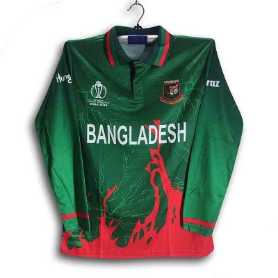 Picture of Bangladesh World Cup Jersey - Long Sleeve Collar Polo Cricket Jersey For Men - Bangladesh Cricket Jersey 2026