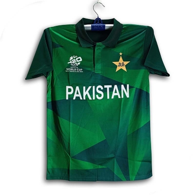 Picture of Pakistan T20 World Cup Jersey - Short Sleeve Collar Polo Cricket Jersey For Men - Pakistan Cricket Jersey 2026