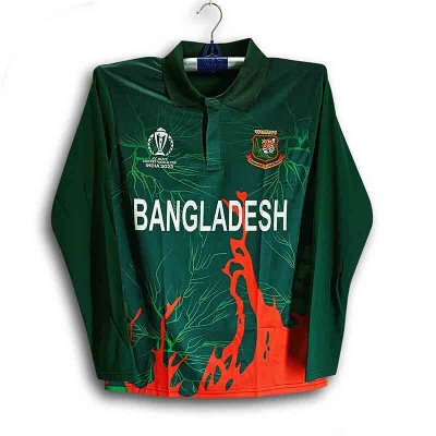 Picture of Bangladesh World Cup Jersey - Full Sleeve Collar Polo Cricket Jersey For Men - Bangladesh Cricket Jersey 2026