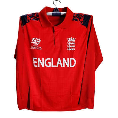 Picture of England T20 World Cup Jersey - Full Sleeve Collar Polo Jersey Jersey For Men - England Jersey 2026