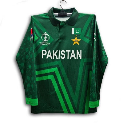 Picture of Pakistan World Cup Jersey - Full Sleeve Collar Polo Cricket Jersey For Men - Long Sleeve Polo - Pakistan Cricket Jersey 2026