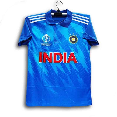 Picture of India World Cup Jersey - Short Sleeve Collar Polo Cricket Jersey For Men - India Cricket Jersey 2026