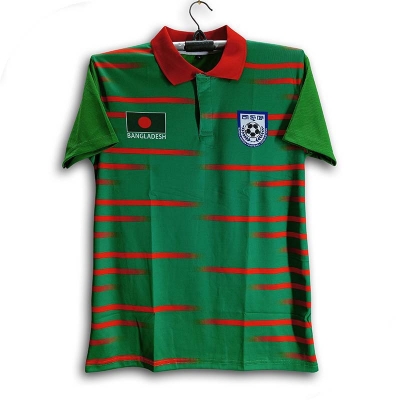 Picture of B - D Short Sleeve Polo Football Jersey for Man - Half Sleeve Collar Polo Jersey - Bangladesh Fan Jersey
