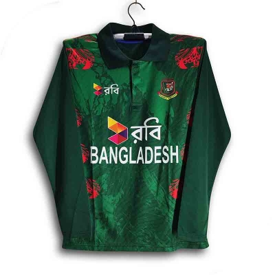 Picture of Bangladesh ODI Cricket Jersey For Men - Long Sleeve Collar Polo Jersey - Bangladesh Cricket Jersey 2026