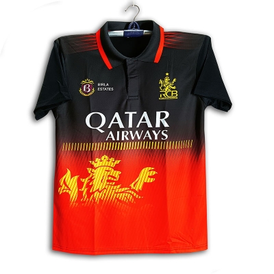Picture of Royal Challengers Bangalore IPL Polo Cricket Jersey For Men - Half Sleeve Collar Polo - RCB Jersey 2026/27
