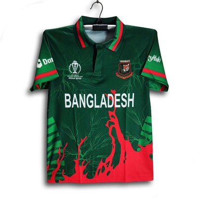Picture of Bangladesh World Cup Cricket Jersey For Men - Half Sleeve Collar Polo Jersey - Bangladesh Cricket Jersey 2026