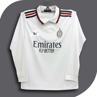 Picture of AC Milan Full Sleeve Polo Thai Premium Football Jersey For Men - Long sleeve Collar polo club t shirt - AC Milan Jersey 2026-27