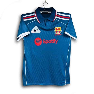 Picture of Barcelona Thai Premium Polo Football Jersey For Men - Half Sleeve Collar Polo Club Jersey - Barcelona Jersey 2026