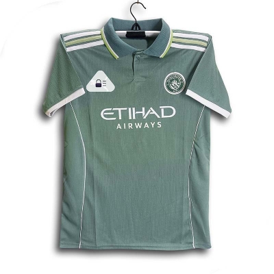 Picture of Manchester City Thai Premium Football Jersey for Man - Half Sleeve Collar Polo club Jersey - Manchester City Jersey 2026/27