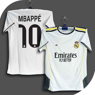 Picture of Real Madrid Thai Premium Football Jersey For Men - Half Sleeve - mbappe 10 and NIVI JR 7 jersey - Real Madrid Jersey 2026