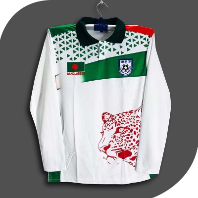 Picture of B-D Full sleeve Collar Football Jersey For Man - Long Sleeve Collar Polo t shirt - Bangladesh Fan Jersey