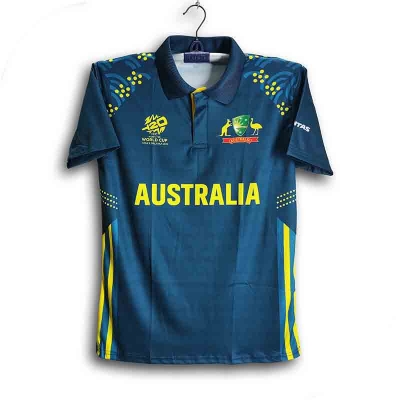 Picture of Australia T20 World Cup Jersey - Half Sleeve Collar Polo Cricket Jersey For Men - Australia T20 Jersey 2026