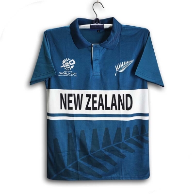 Picture of New Zealand T20 World Cup Jersey - Short Sleeve Collar Polo Cricket Jersey For Men - New Zealand Jersey 2026