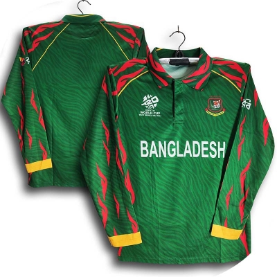 Picture of Bangladesh T20 World Cup Jersey - Full Sleeve Collar Polo Cricket Jersey For Men - Bangladesh Cricket Jersey 2026