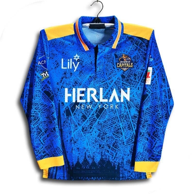 Picture of Dhaka Capaitals Premium Full Sleeve Polo Cricket Jersey For Men - Long Sleeve Collar Polo T Shirt - Dhaka Jersey 2026/27