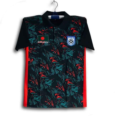 Picture of B-d Short Sleeve Collar Football Jersey for Man - Half Sleeve Polo - Bangladesh Fan Jersey 2026-27