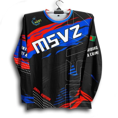 Picture of MSVZ Bangladesh Full Sleeve Bike Jersey For Man - Bike T shirt For Man - MSVZ Bike Jersey 2026-27