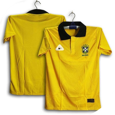 Picture of Brazil Short Sleeve Polo Football Jersey For Men - Half Sleeve Collar Polo t shirt - Brazil Jersey 2026