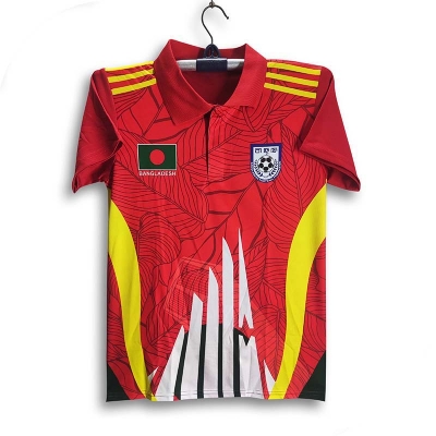 Picture of B-d Short Sleeve Collar Football Jersey for Man - Half Sleeve Polo - Bangladesh Fan Jersey