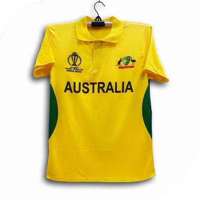 Picture of Australia World Cup Jersey - Half Sleeve Collar Polo Cricket Jersey For Men - Australia Cricket Jersey 2026