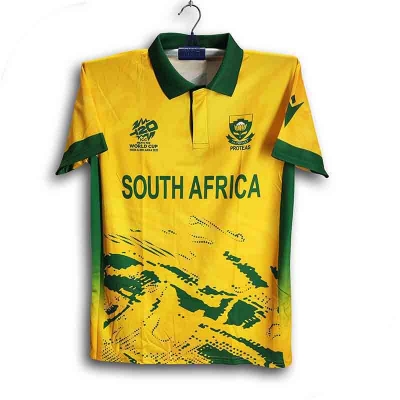 Picture of South Africa T20 World Cup Premium Cricket Jersey For Men - Half Sleeve Collar Polo Jersey - South Africa T20 Jersey 2026