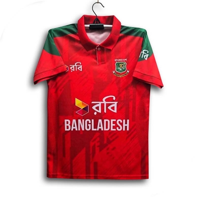 Picture of Bangladesh Premium Cricket Jersey For Men - Half Sleeve Collar Polo Cricket Jersey - Bangladesh Cricket Jersey 2026