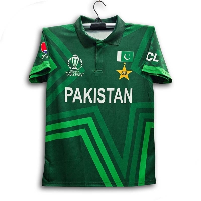 Picture of Pakistan World Cup Jersey - Short Sleeve Collar Polo Cricket Jersey For Men - half Sleeve - Pakistan Cricket Jersey 2026
