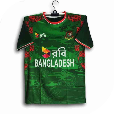 Picture of Bangladesh Short Sleeve Cricket Jersey For Men - Half Sleeve ODI Jersey  - Bangladesh Cricket Jersey 2026-27