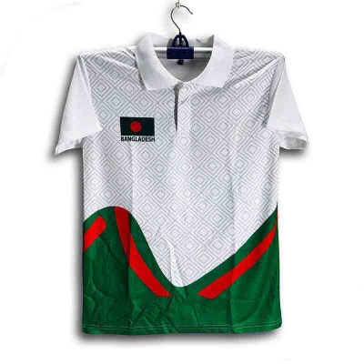 Picture of B-d Short Sleeve Collar Football Jersey for Man - Half Sleeve Polo - Bangladesh Fan Jersey 2026-27