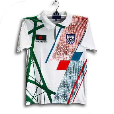 Picture of B-d Short Sleeve Collar Football Jersey for Man - Half Sleeve Polo - Bangladesh Fan Jersey 2026-27