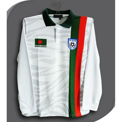 Picture of B-d Full Sleeve Collar Football Jersey for Man - Long Sleeve Polo - Bangladesh Fan Jersey