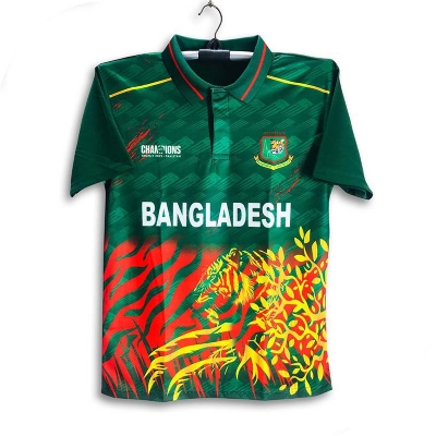 Picture of Bangladesh Champions Trophy Jersey For Man - Half Sleeve Collar Polo T Shirt - Bangladesh Cricket Jersey 2026