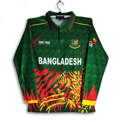 Picture of Bangladesh Champions Trophy Premium Cricket Jersey For Man - Full Sleeve Collar Polo T Shirt - Bangladesh Cricket Jersey 2026/27