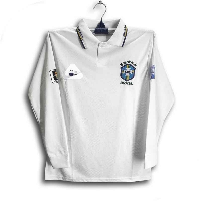 Picture of Brazil World Cup Jersey 2026 Thai Premium Football Jersey For Men - Long Sleeve Collar Polo Jersey - Brazil Jersey 2026