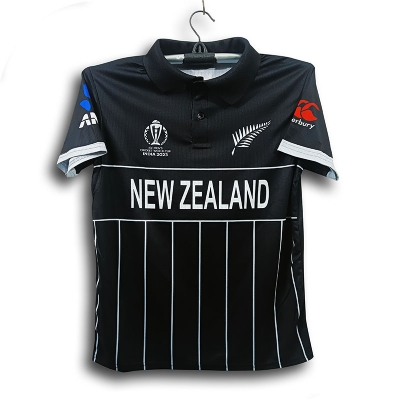 Picture of New Zealand World Cup Jersey - Short Sleeve Collar Polo Cricket Jersey For Men - New Zealand Jersey 2026-2027