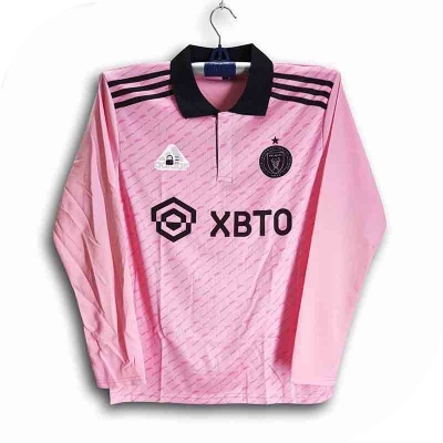 Picture of Inter Miami Full Sleeve Polo Football Jersey For Men - Long Sleeve Collar Polo Club Jersey - Inter Miami Jersey