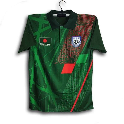 Picture of B-d Short Sleeve Collar Football Jersey for Man - Half Sleeve Polo - Bangladesh Fan Jersey 2026-27