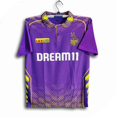 Picture of Kolkata Knight Riders Short sheeve Collar Polo Cricket Jersey For Men - KKR IPL Half Sleeve Polo - Kalkata Jersey 2026