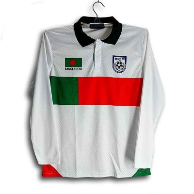 Picture of B-d Full Sleeve Collar Football Jersey for Man - Long Sleeve Polo - Bangladesh Fan Jersey 2026-27