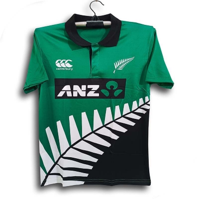 Picture of New Zealand Cricket Jersey For Men - Half Sleeve Collar Polo t shirt - New Zealand Cricket Jersey 2026