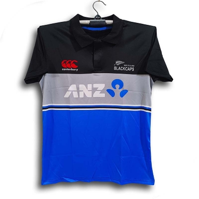 Picture of New Zealand Polo Cricket Jersey For Men - Half Sleeve Collar Polo t shirt - New Zealand Cricket Jersey 2026
