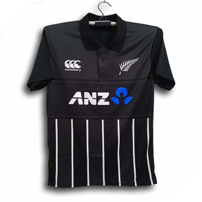 Picture of New Zealand Polo Cricket Jersey For Men - Half Sleeve Collar Polo t shirt - New Zealand Cricket Jersey 2026