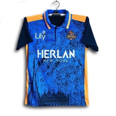 Picture of Dhaka Capaitals Short Sleeve Polo Cricket Jersey For Men - BPL Half Sleeve Collar Polo Jersey - Dhaka Jersey 2026