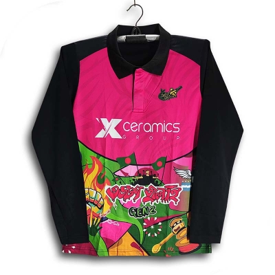 Picture of Sylhet Strikers Full Sleeve Polo Cricket Jersey For Man - BPL Long Sleeve Collar Polo - Sylhet  Jersey 2026