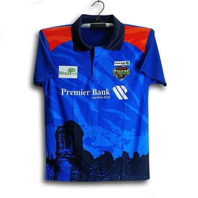 Picture of Khulna Tigers Short Sleeve Polo Cricket Jersey For Men - BPL Half Sleeve Collar Polo Jersey - Khulna Jersey 2026