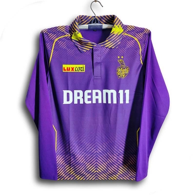 Picture of Kolkata Knight Riders Full Sleeve Cricket Jersey For Men - KKR Long Sleeve Polo IPL Jersey - Kolkata Jersey 2025