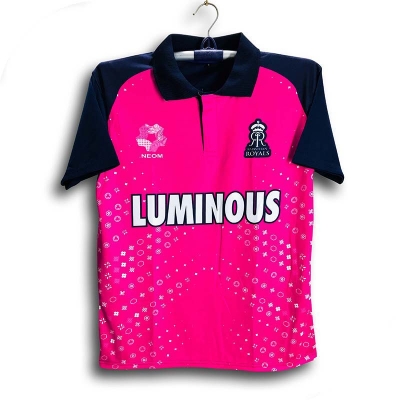 Picture of Rajasthan Royals Shor Sleeve Collar Polo IPL Jersey For Men - IPL Polo Jersey - Rajasthan Jersey 2024-2025